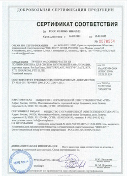 15.11.2024 Троицк - Трубы и фасонные части из полипропилена для внутренней канализации